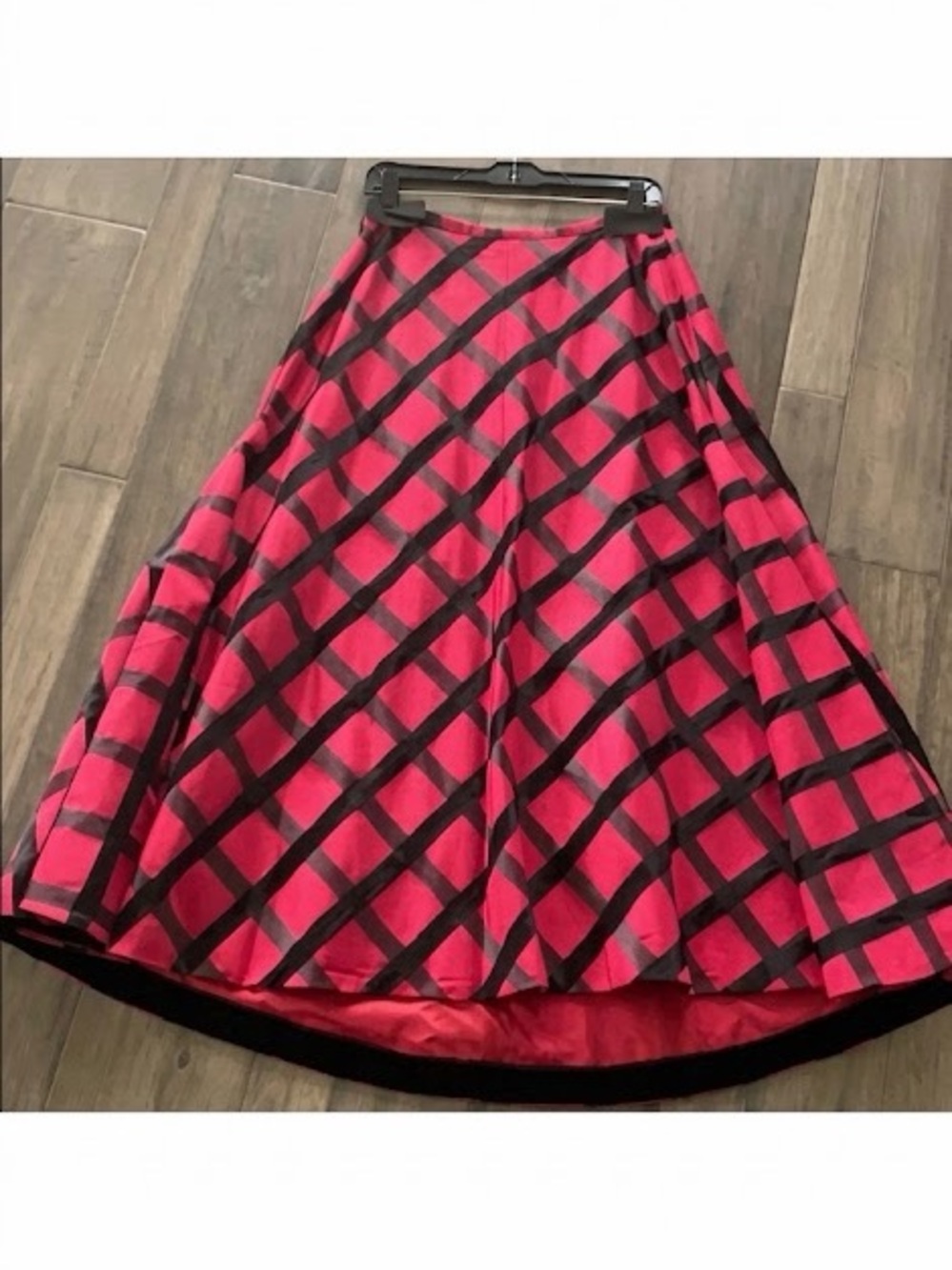 Beautiful J Peterman Holiday Taffeta Silk Skirt Ribbons 14